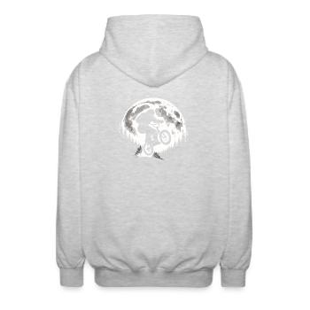 Bigfoot BMX Sprung - Unisex Kapuzenjacke - Hellgrau meliert - Hinten - AI Model Male 185 light (185cm)