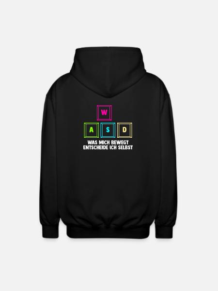 Gaming Computer Gamer Gaming Gamer - Unisex Hooded Jacket - black