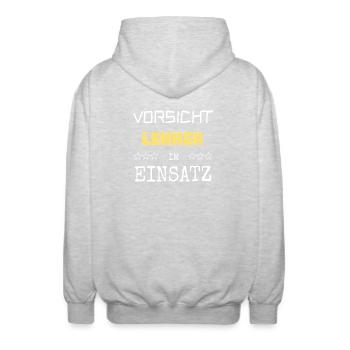 Lehrer - Unisex Kapuzenjacke - Hellgrau meliert - Hinten - AI Model Male 185 light (185cm)