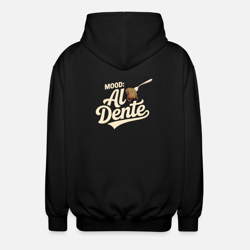 Al Dente Mood | Pasta Saying - Unisex Hooded Jacket - black