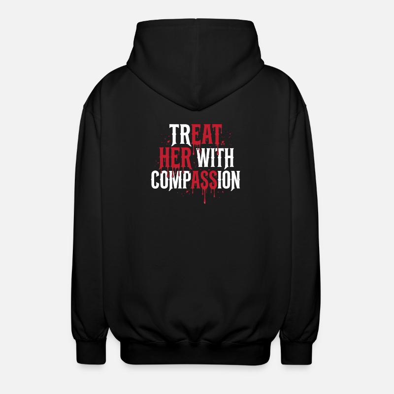 Traitez-la avec compassion - Veste à capuche unisexe - noir