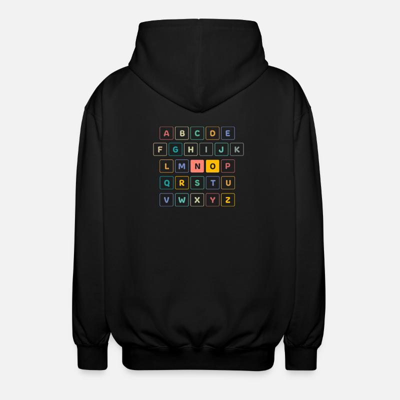 ABC Button NO - École maternelle préscolaire - Veste à capuche unisexe - noir