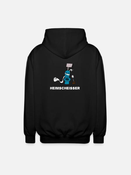 Heimscheisser WC Klo - Unisex Kapuzenjacke - Schwarz