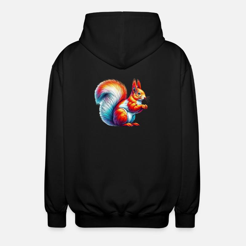 Eichhörnchen - Unisex Kapuzenjacke - Schwarz