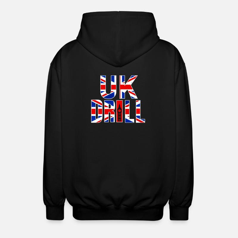UK DRILL - Veste à capuche unisexe - noir