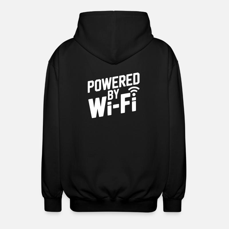 Propulsé par le Wi-Fi - Veste à capuche unisexe - noir