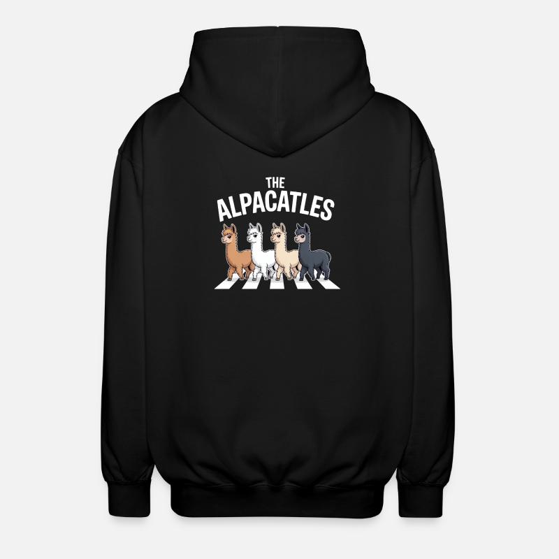 Alpacatles Lama Alpaka - Unisex Kapuzenjacke - Schwarz