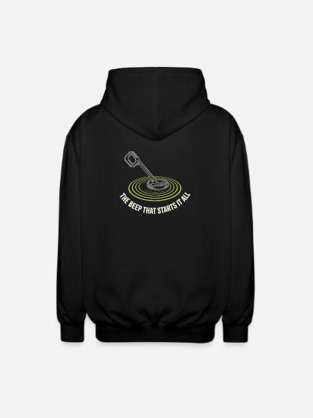 Introverted metal detector hobbyist - Unisex Hooded Jacket - black