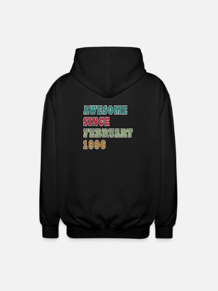February 1996 Birthday Legend - Unisex Hooded Jacket - black
