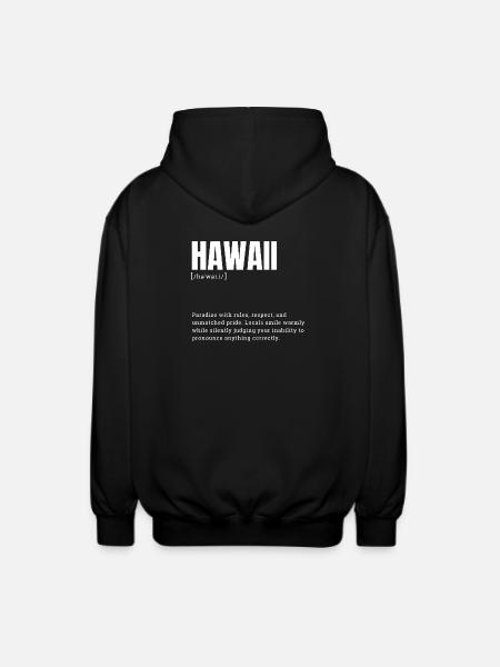 Hawaii Pride Sprache - Unisex Kapuzenjacke - Schwarz