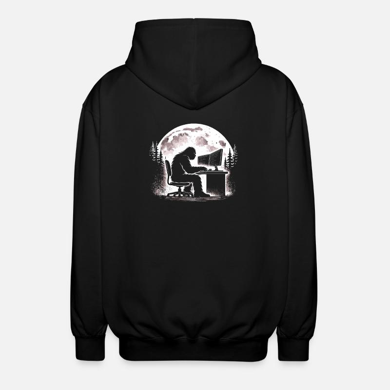 Bigfoot Programmierer - Unisex Kapuzenjacke - Schwarz