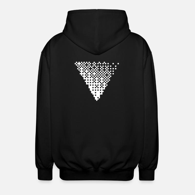Grille triangulaire de pixels à demi-tons - Veste à capuche unisexe - noir