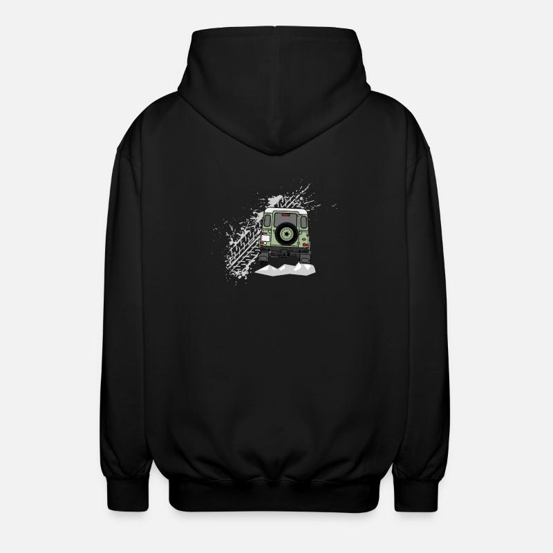 Defender Splash hinten - Unisex Kapuzenjacke - Schwarz