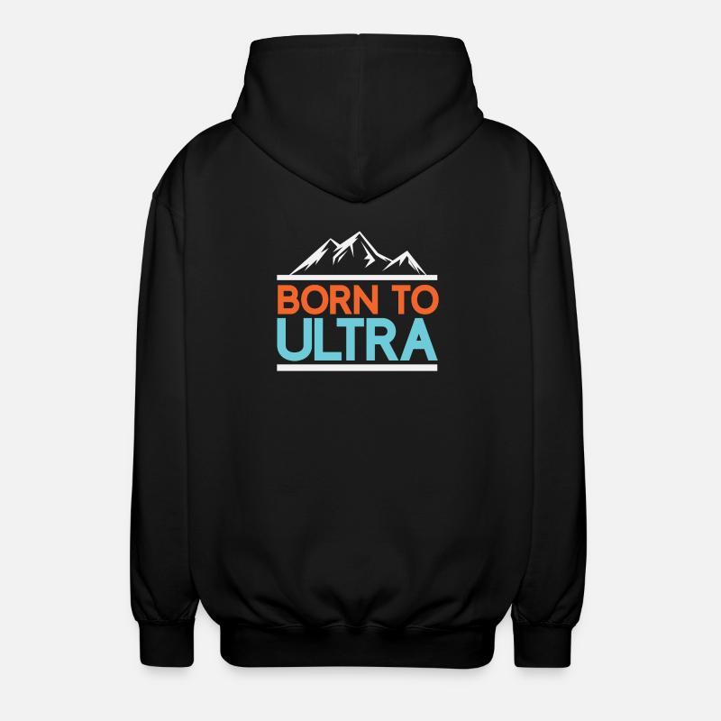 Né pour Ultra Running - Veste à capuche unisexe - noir