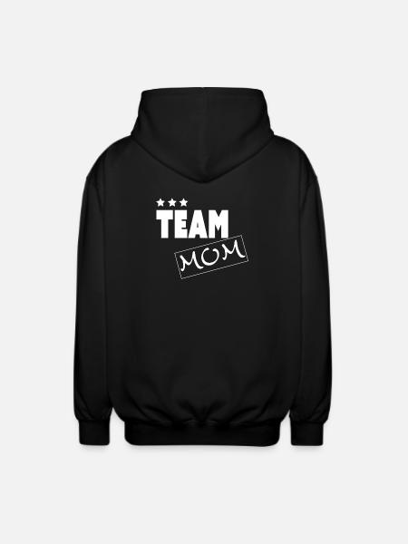TEAM MOM - Unisex Hooded Jacket - black