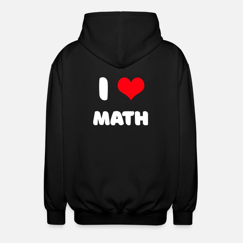 J'adore les maths - Veste à capuche unisexe - noir