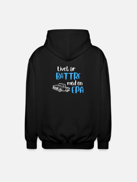 Livet är bättre med en EPA - Luvjacka unisex - svart
