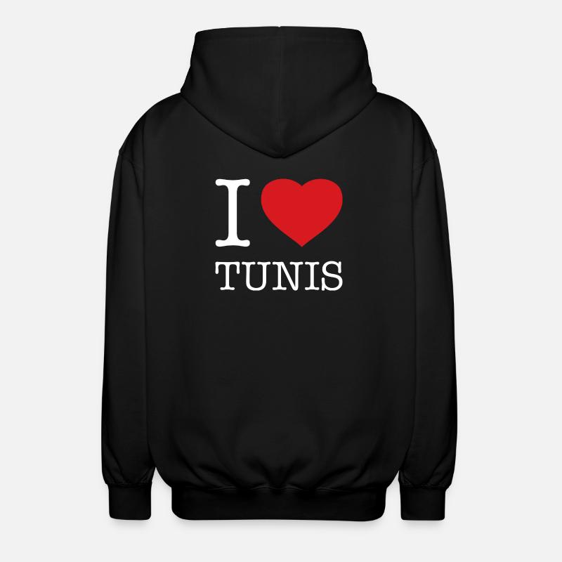J’ADORE TUNIS - Veste à capuche unisexe - noir