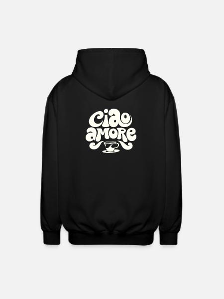 Ciao Amore Cappuccino - Unisex Hooded Jacket - black