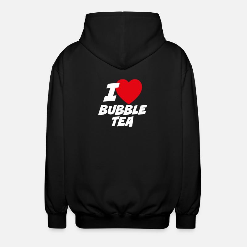 Ich liebe Bubble Tea - Unisex Kapuzenjacke - Schwarz