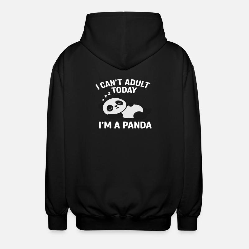 Panda - Veste à capuche unisexe - noir