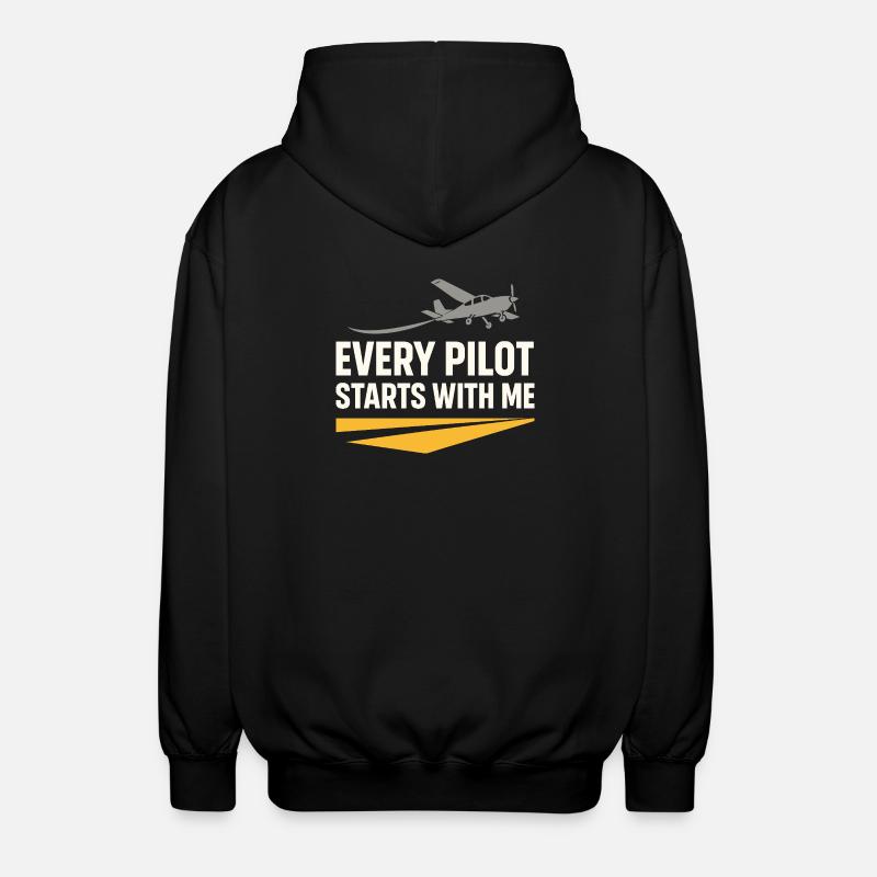Fluglehrer Cfi Pilot Luftfahrtlehrer - Unisex Kapuzenjacke - Schwarz