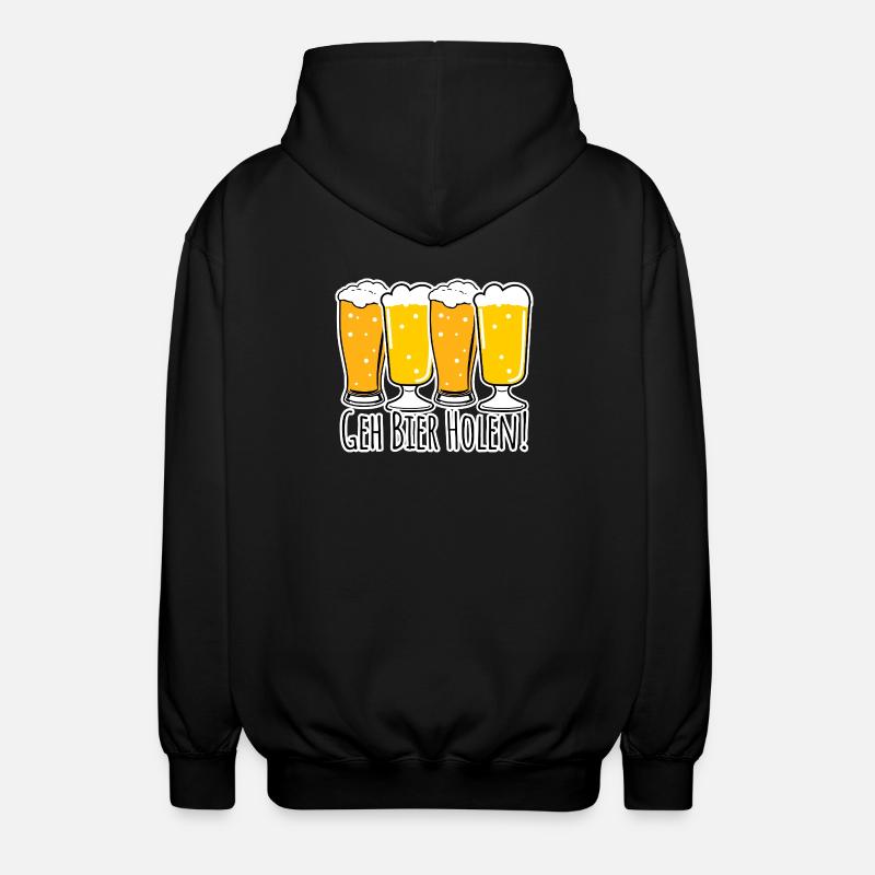 Geh Bier holen! - Unisex Kapuzenjacke - Schwarz