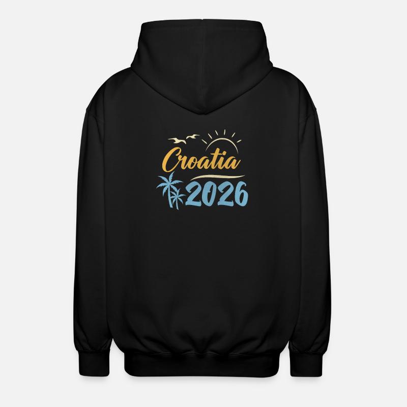 Croatia 2026 - Unisex Hooded Jacket - black