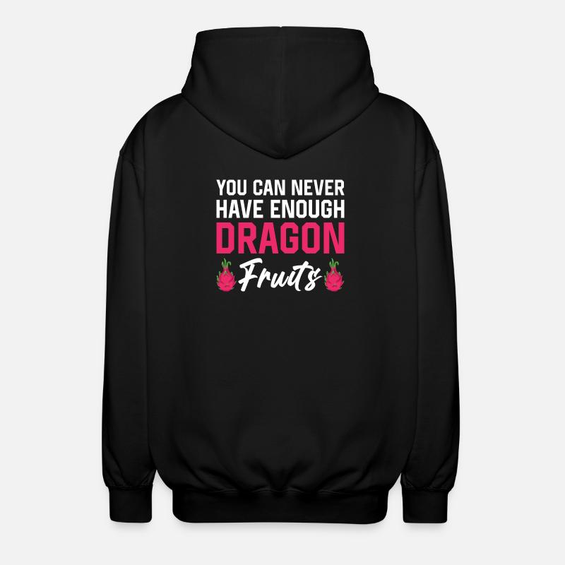 Dragon Fruit Powerprints - Unisex Hooded Jacket - black