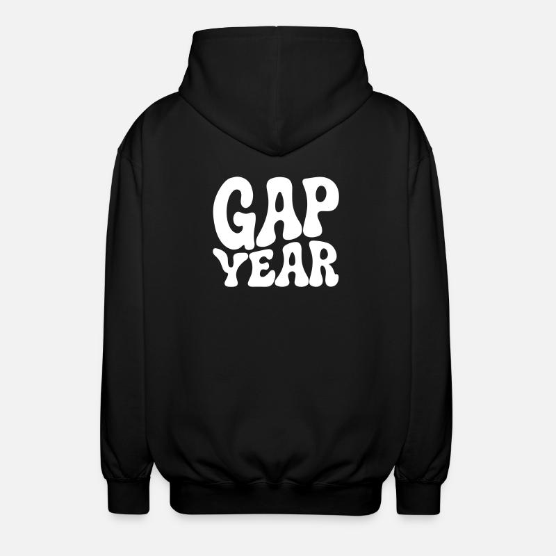 Lettrage rétro de l’année sabbatique - Veste à capuche unisexe - noir