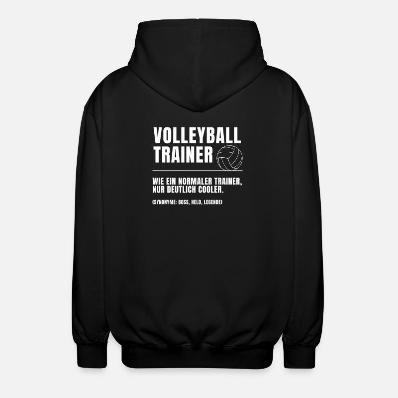 Volleyball Trainer Definition - Unisex Kapuzenjacke - Schwarz