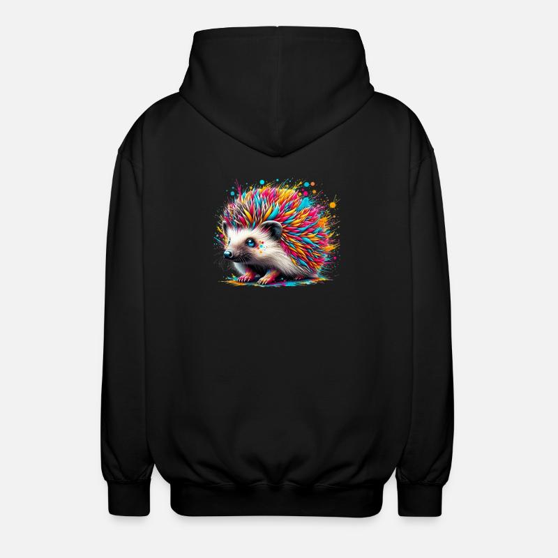 Hérisson - Veste à capuche unisexe - noir