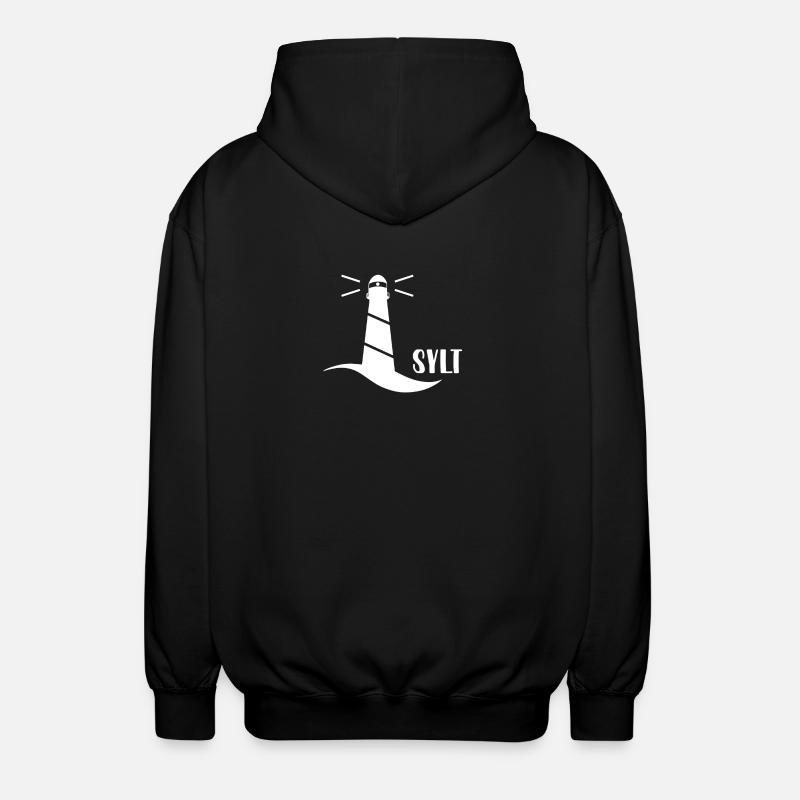 Phare Sylt (blanc) - Veste à capuche unisexe - noir