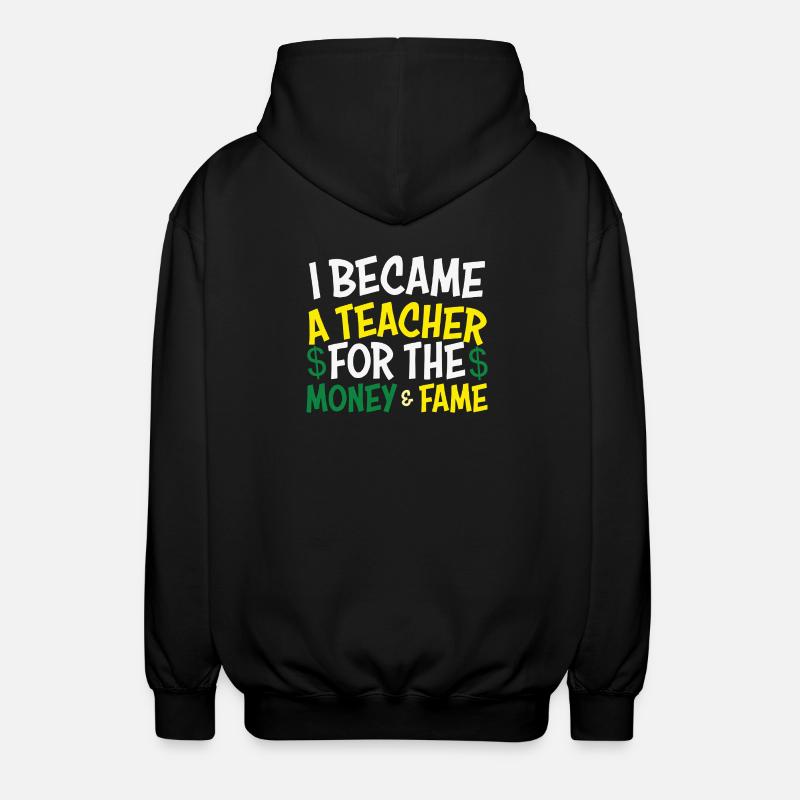 Abschlussmotto Lehrer Berufsprägend - Unisex Kapuzenjacke - Schwarz