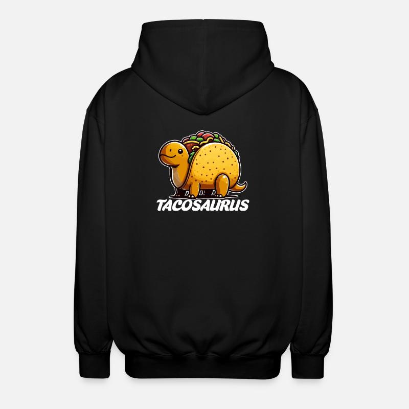 Tacosaurus Taco Dinosaurier - Unisex Kapuzenjacke - Schwarz