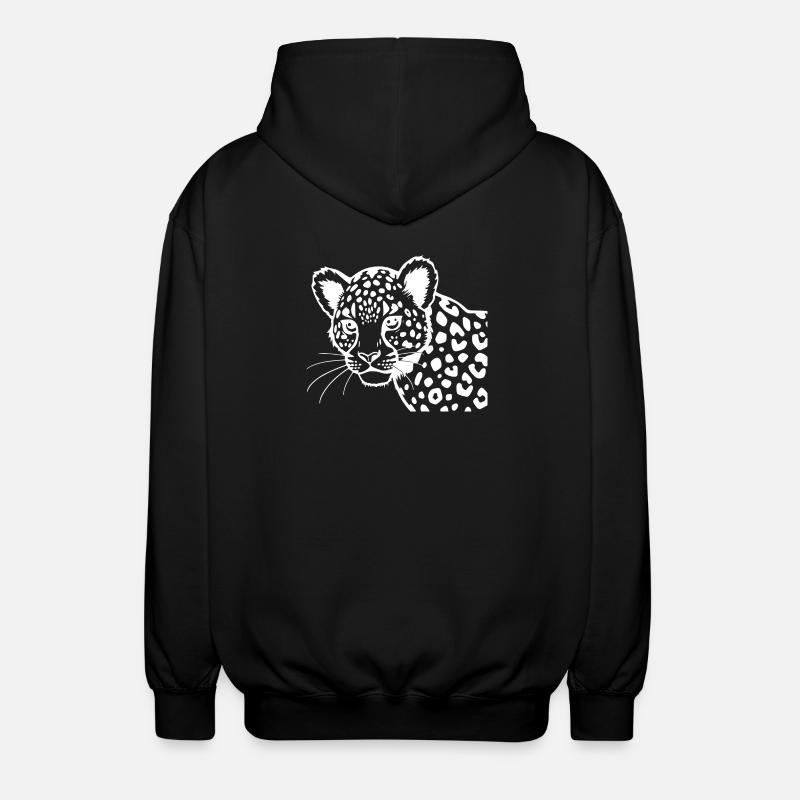 Léopard - Veste à capuche unisexe - noir