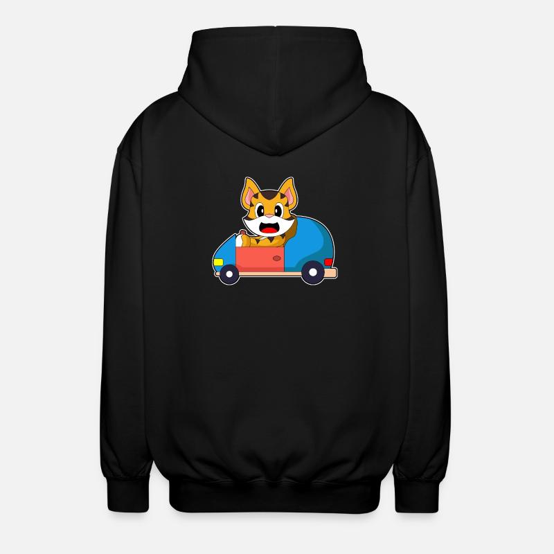 Tiger Auto - Unisex Kapuzenjacke - Schwarz