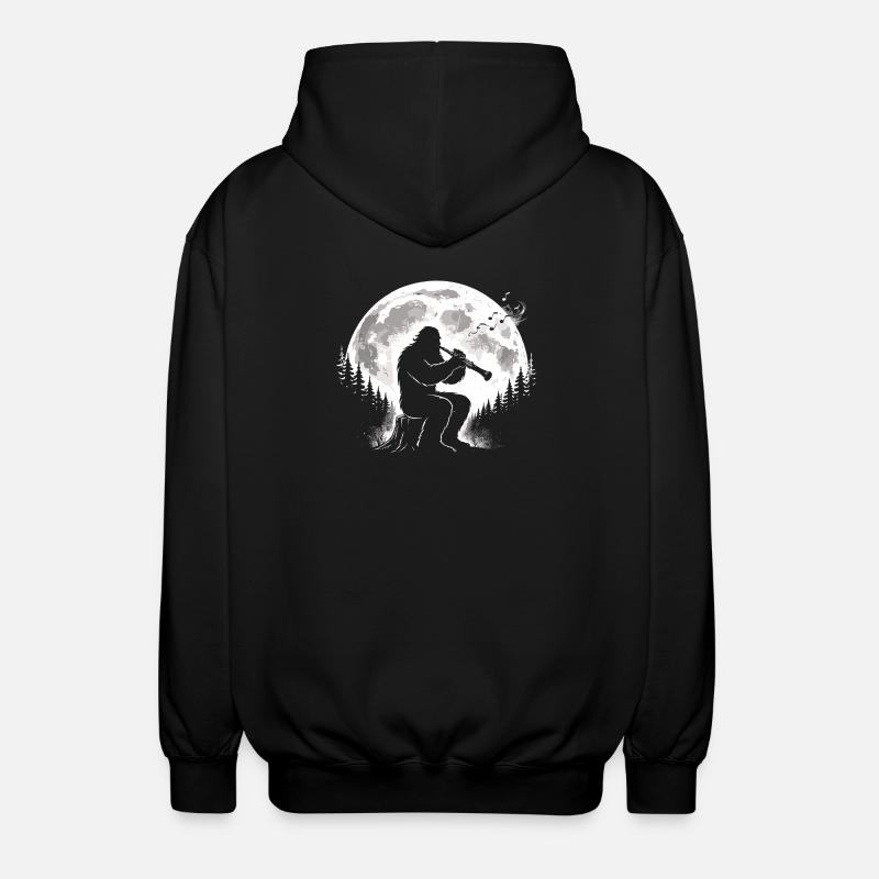 Bigfoot joue de la clarinette - Veste à capuche unisexe - noir