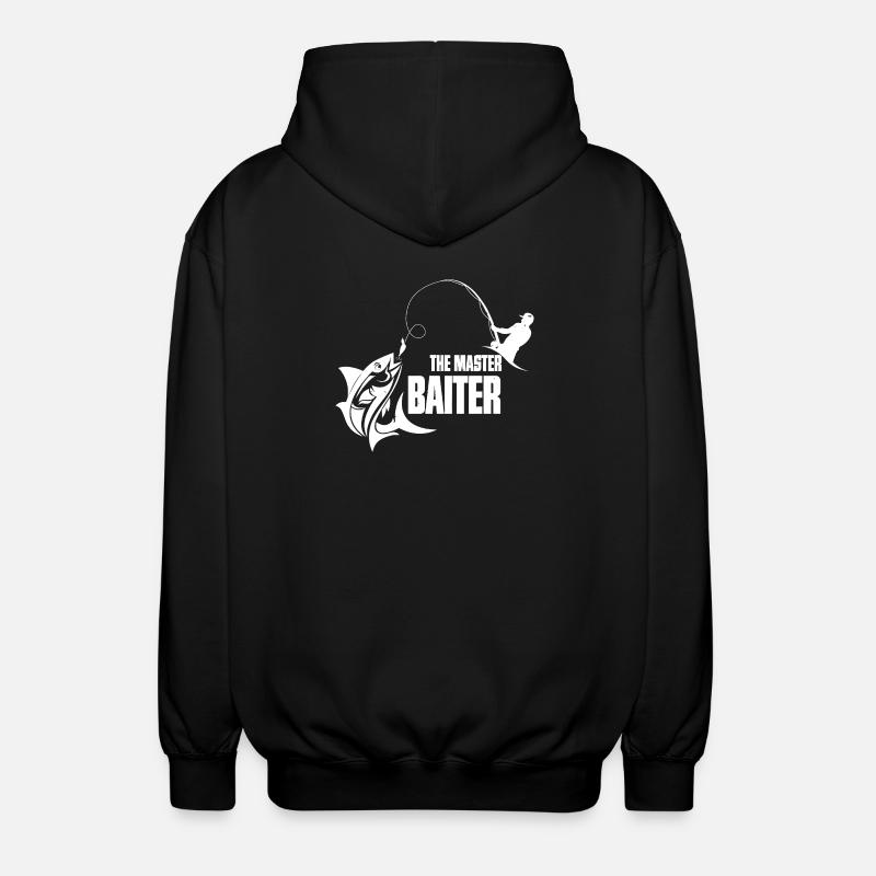 Angler Master Bait Theme - Unisex Hooded Jacket - black