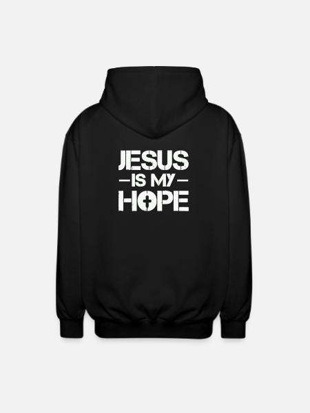 Jesus is my hope - Unisex Hooded Jacket - black