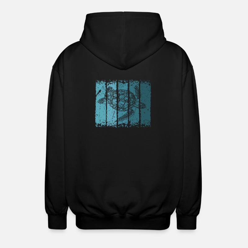Schildkröte - Unisex Kapuzenjacke - Schwarz