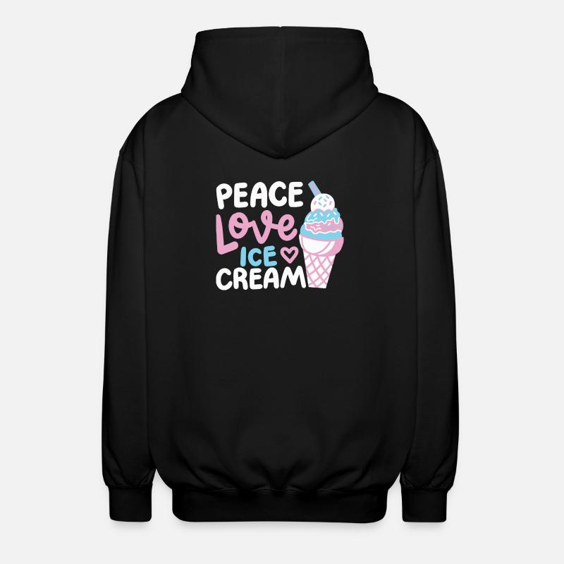Eiscreme Eisliebhaber - Unisex Kapuzenjacke - Schwarz