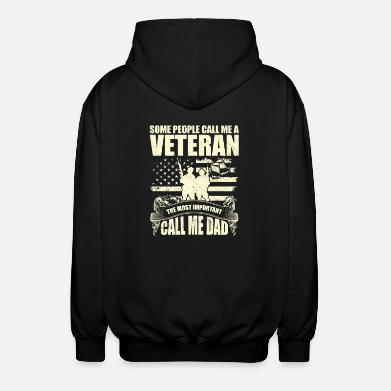 Some people call me veteran - Veste à capuche unisexe - noir