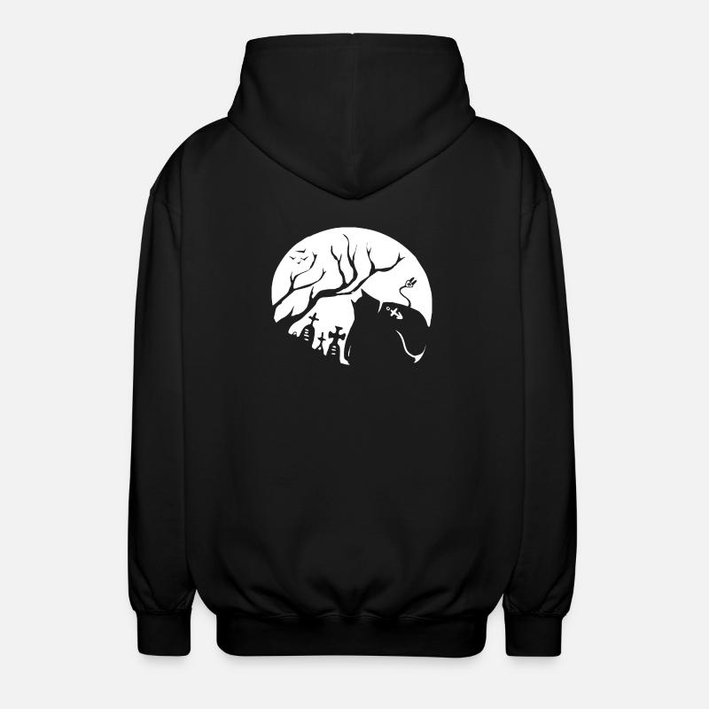 Silhouette d’animal nocturne - Veste à capuche unisexe - noir