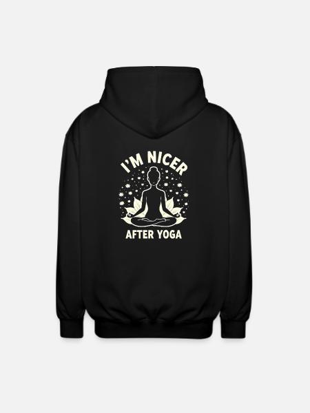Fun Yoga - Meditation & Chakra - Unisex Hooded Jacket - black