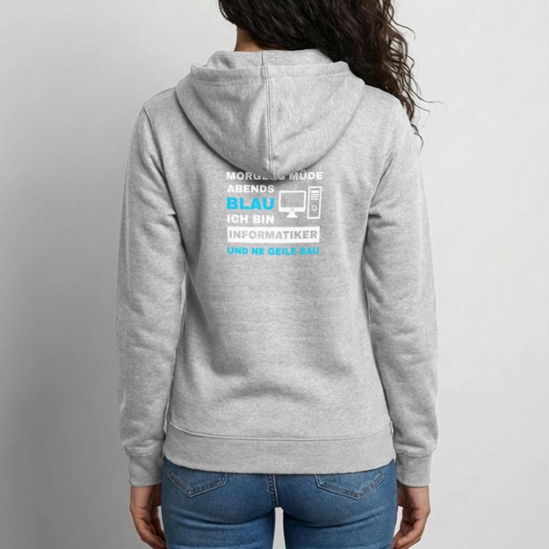 informatiker Programmierer Admin Sprüche Lustig Unisex Kapuzenjacke