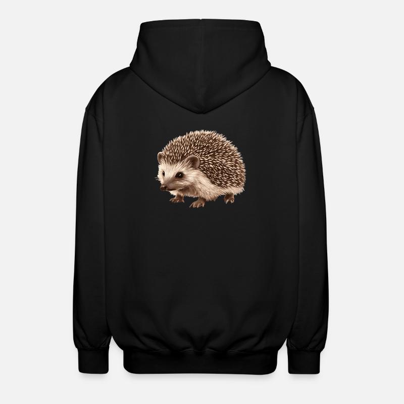 Igel - Unisex Kapuzenjacke - Schwarz
