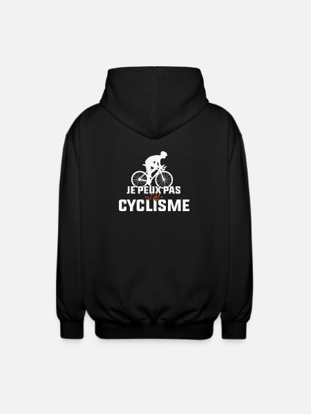 I can't I have cycling - Unisex Hooded Jacket - black