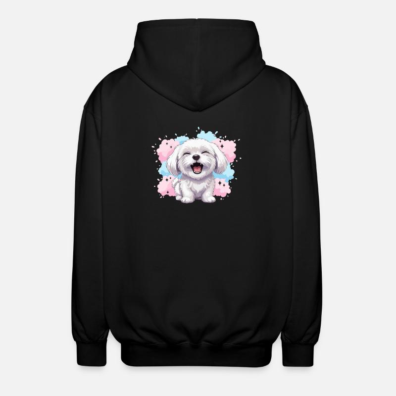 Éclaboussure pastel joyeuse et duveteuse - Veste à capuche unisexe - noir