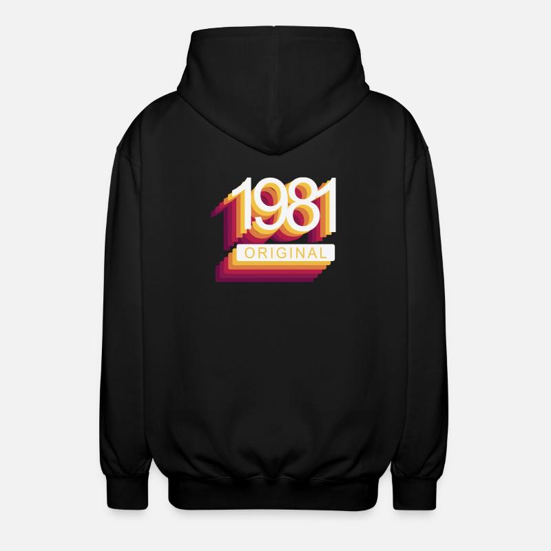 Né en 1981 - Veste à capuche unisexe - noir